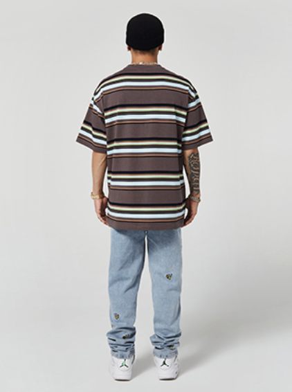 VOTE Striped Logo Tee