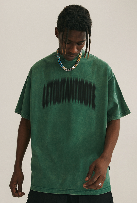 ANTIDOTE Vintage Washed Old Phantom Logo Print Tee