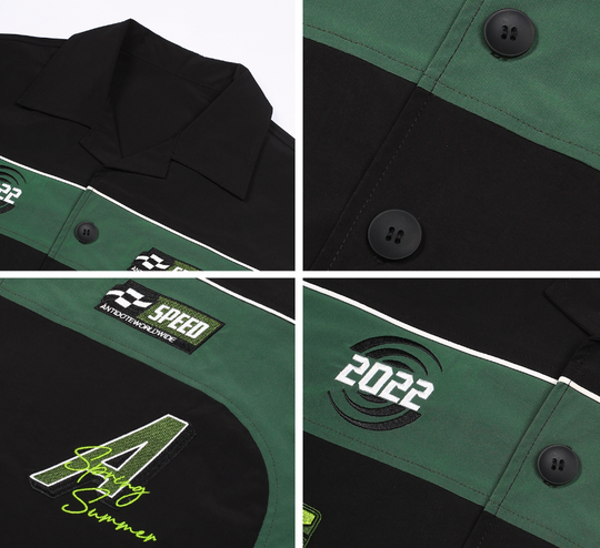 ANTIDOTE Nylon Patchwork Lapel Shirt