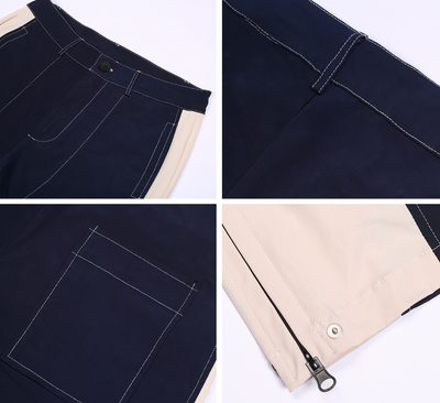 ANTIDOTE Deconstructed Splicing Nylon Zipper Pants