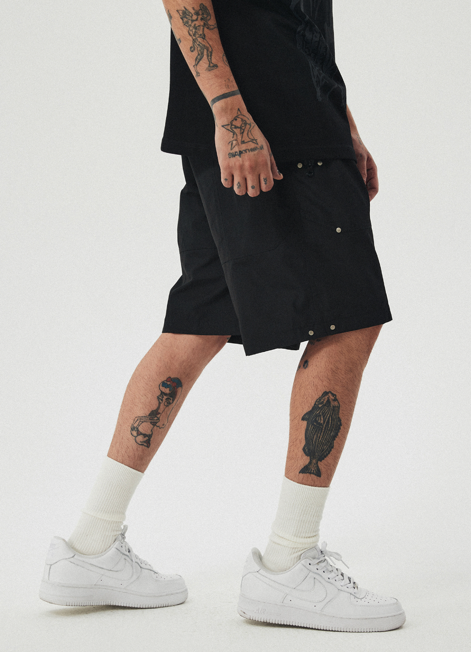 ANTIDOTE Structure Stitching Nylon Shorts