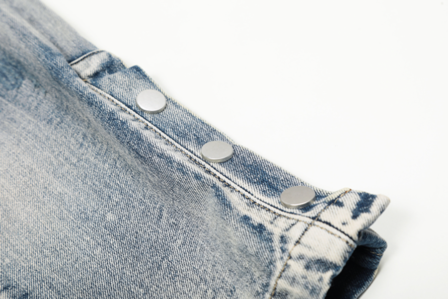 F3F Select Washed Hole Zipper Slim Denim Jeans