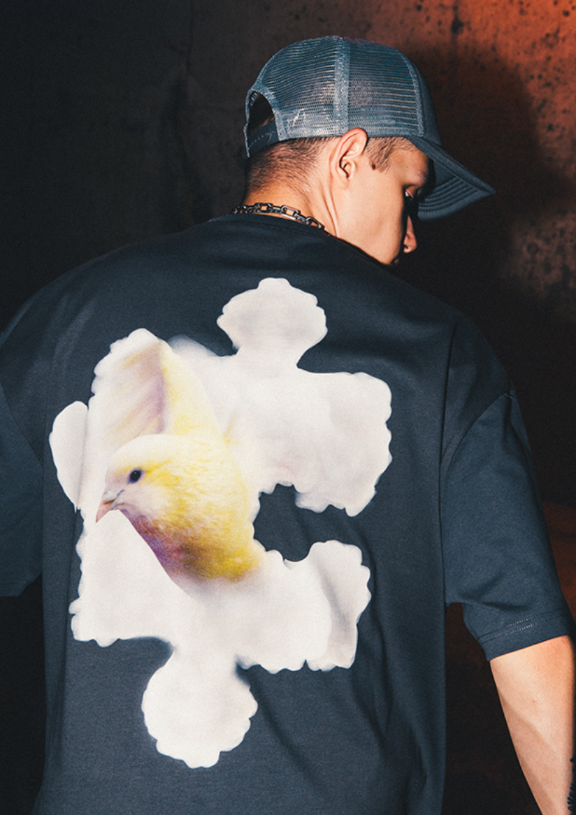 YADcrew White Cloud Dove Tee