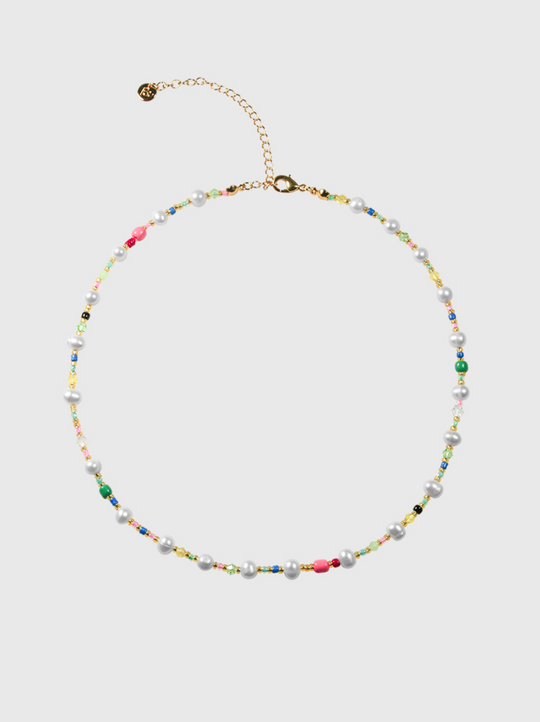 AWE Colorful Beads Pearl Necklace