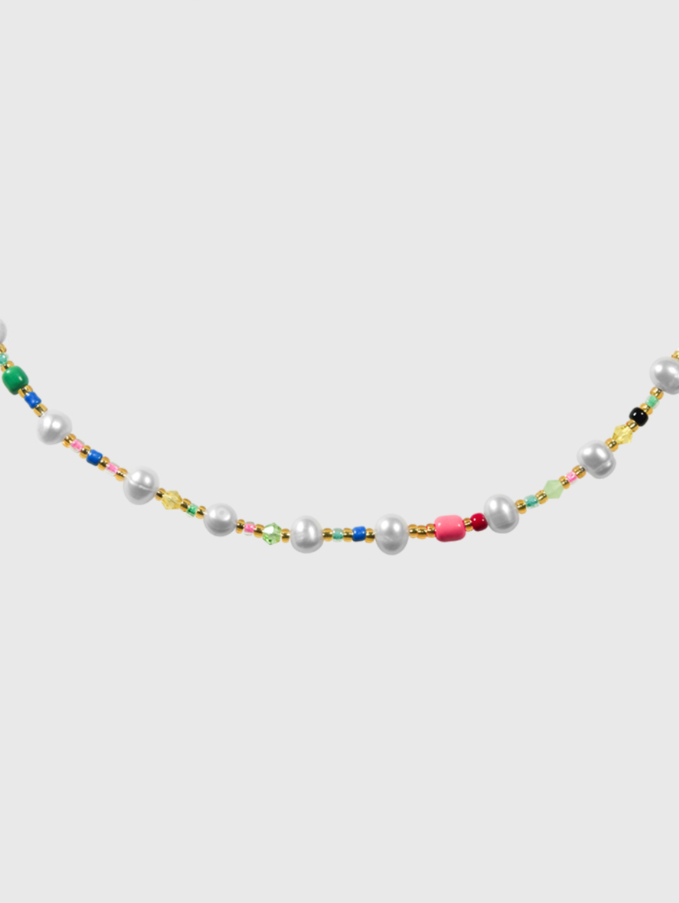 AWE Colorful Beads Pearl Necklace
