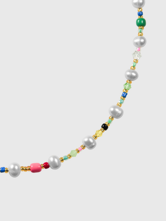 AWE Colorful Beads Pearl Necklace