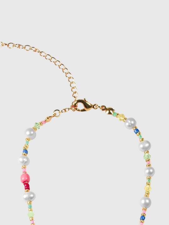 AWE Colorful Beads Pearl Necklace