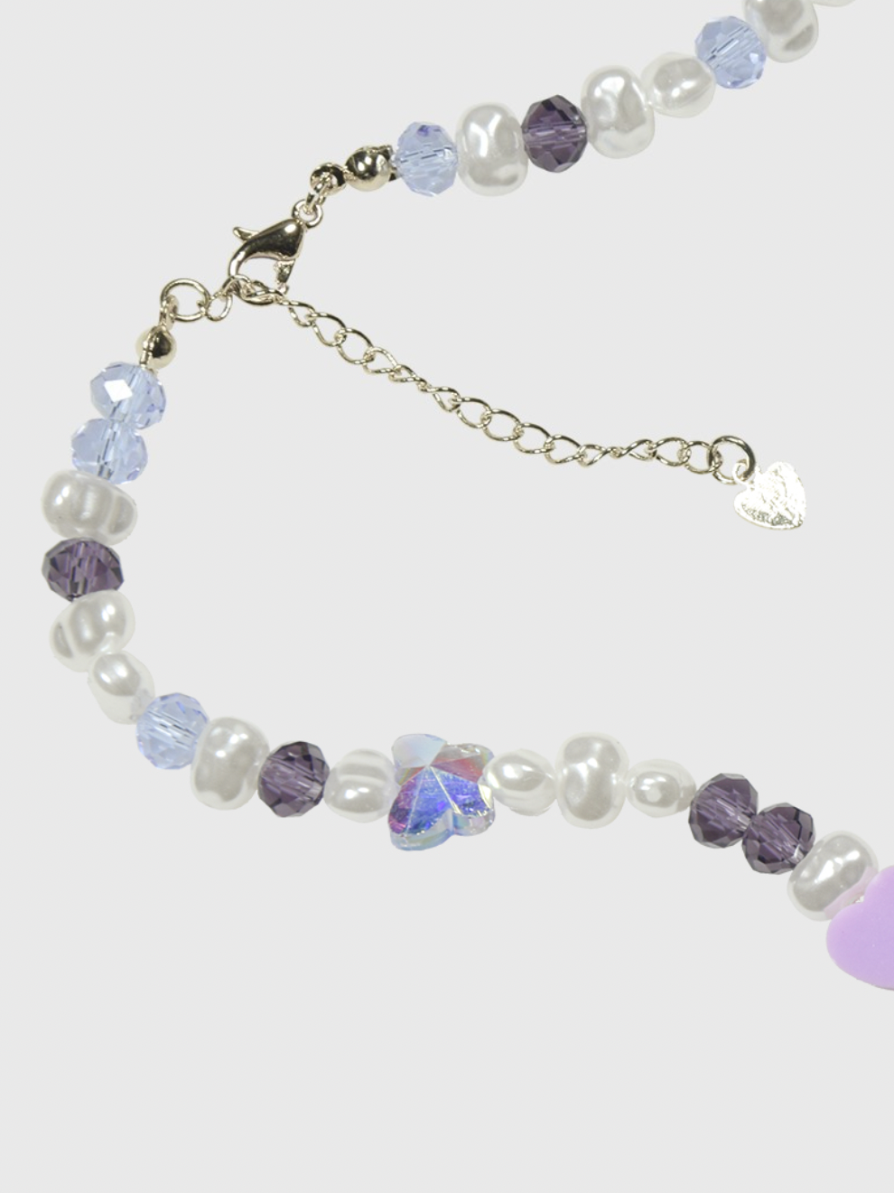 AWE Purple Crystal Beaded Necklace