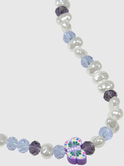 AWE Purple Crystal Beaded Necklace