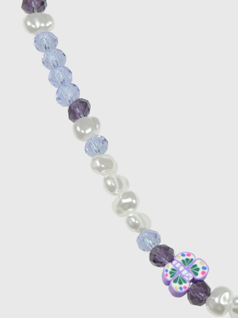 AWE Purple Crystal Beaded Necklace