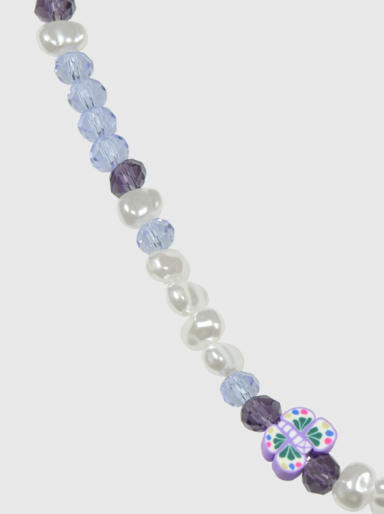 AWE Purple Crystal Beaded Necklace