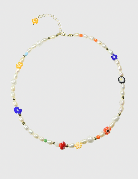 AWE Mushroom Flower Necklace
