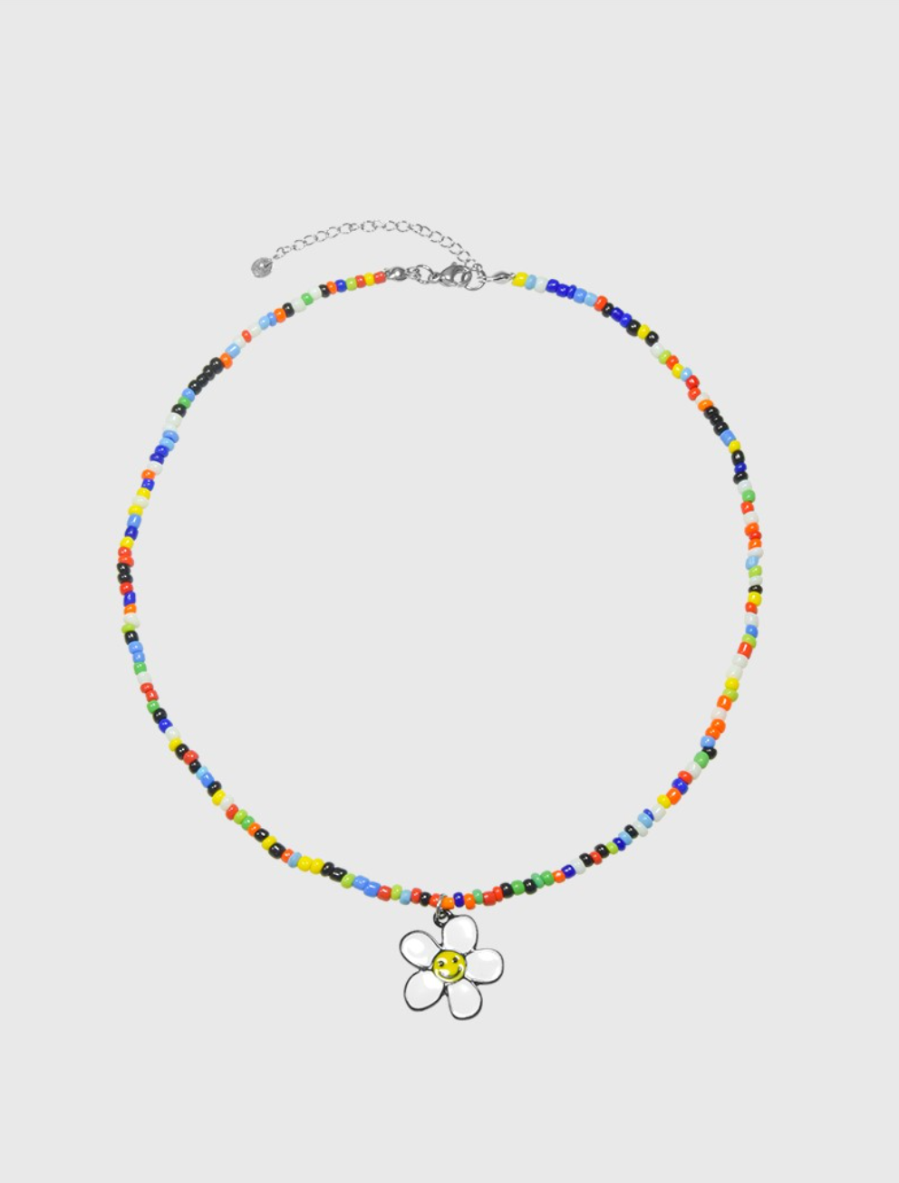 AWE Beaded Sunflower Smiley Necklace