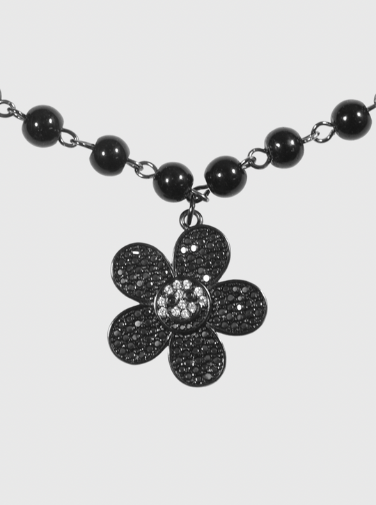 AWE Diamond Smiley Sunflower Necklace
