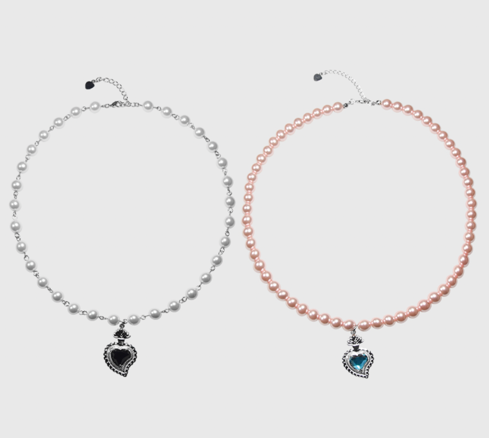 AWE Gemstone Love Pearl Necklace