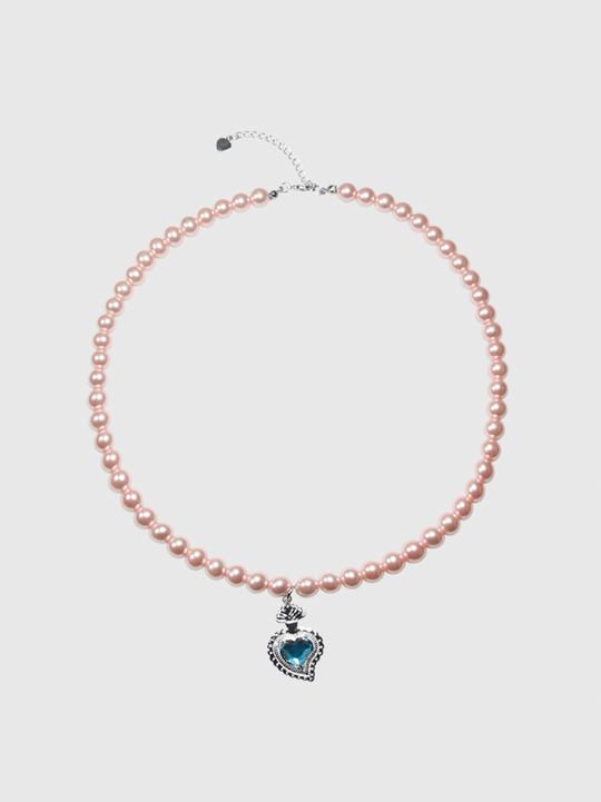 AWE Gemstone Love Pearl Necklace