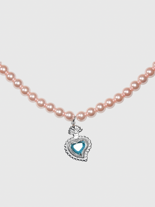AWE Gemstone Love Pearl Necklace