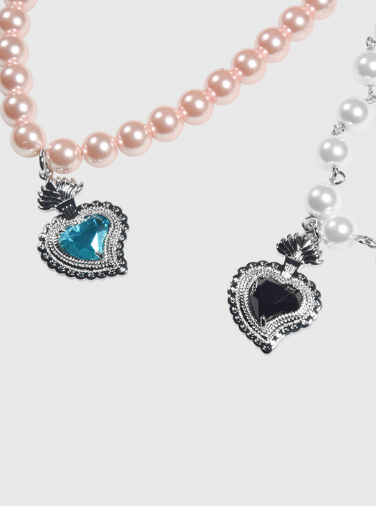 AWE Gemstone Love Pearl Necklace