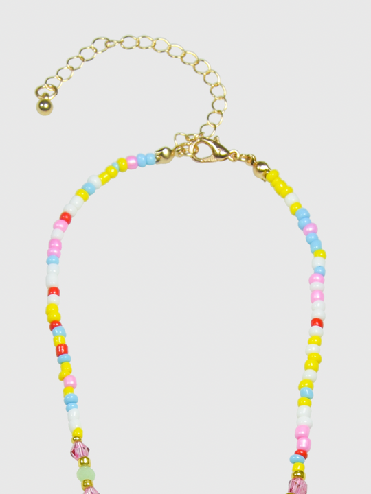 AWE Flower Pearl Beaded Necklace