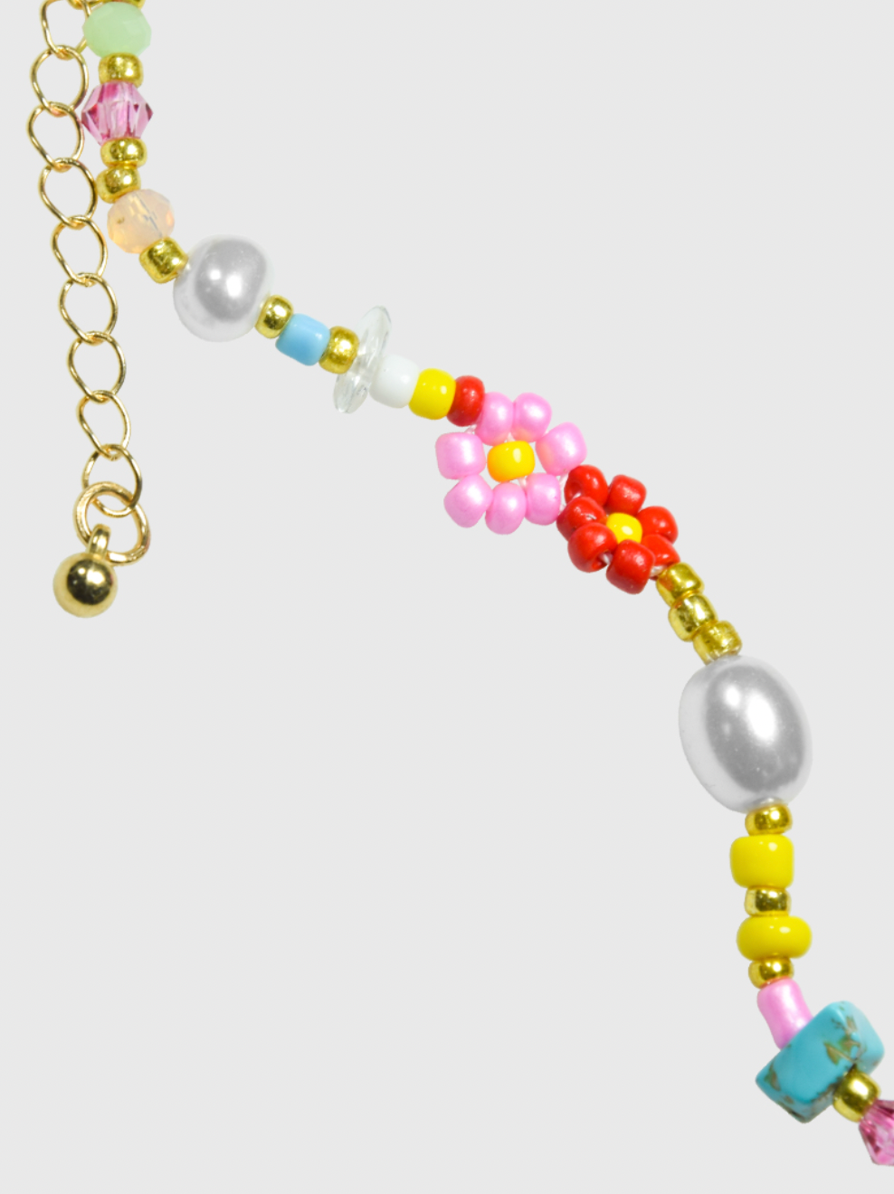 AWE Flower Pearl Beaded Necklace
