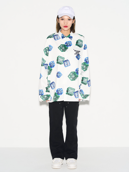 Harsh and Cruel 3D Dice Full Print L/S Shirt
