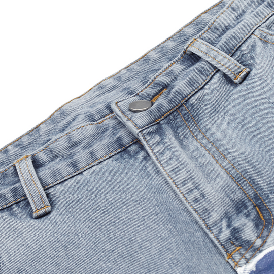 Harsh and Cruel Gradient Logo Loose Denim