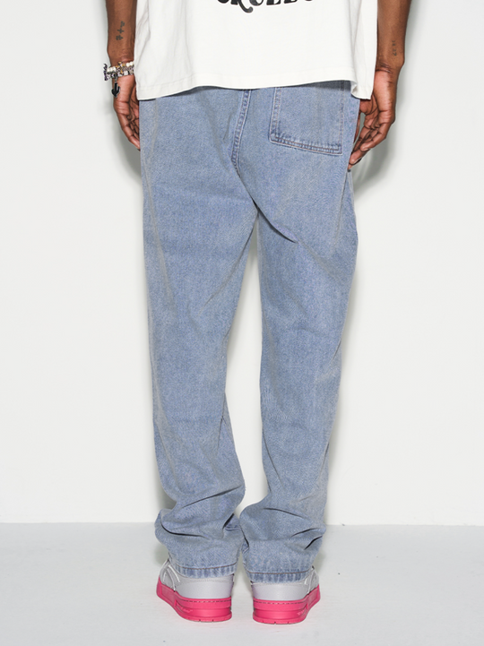 Harsh and Cruel Gradient Logo Loose Denim