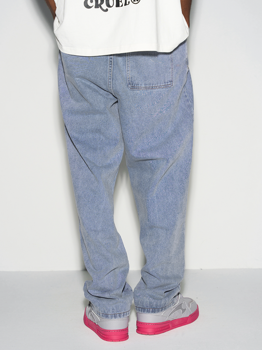 Harsh and Cruel Gradient Logo Loose Denim