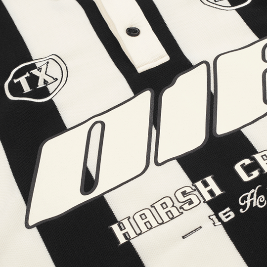 Harsh and Cruel Striped Logo L/S Jersey Shirt