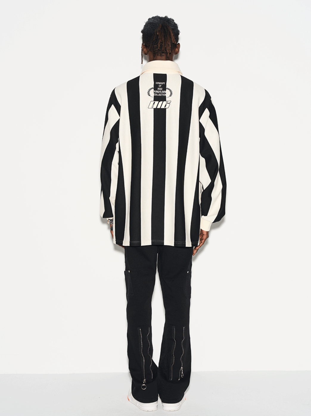 Harsh and Cruel Striped Logo L/S Jersey Shirt
