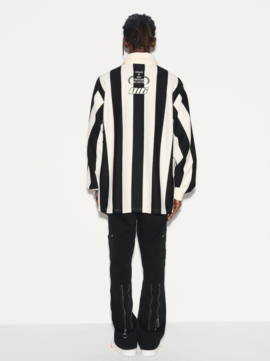 Harsh and Cruel Striped Logo L/S Jersey Shirt