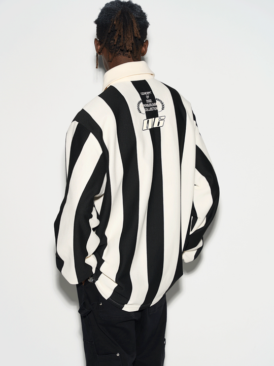 Harsh and Cruel Striped Logo L/S Jersey Shirt