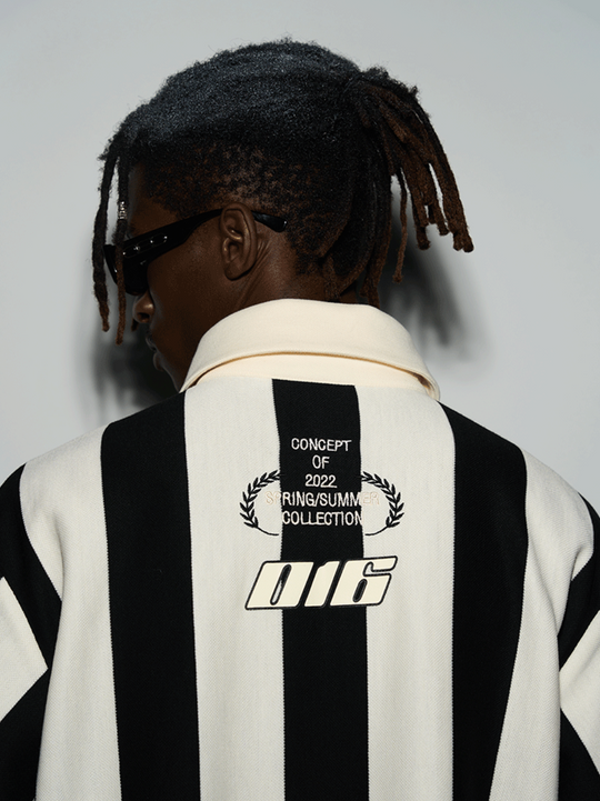 Harsh and Cruel Striped Logo L/S Jersey Shirt