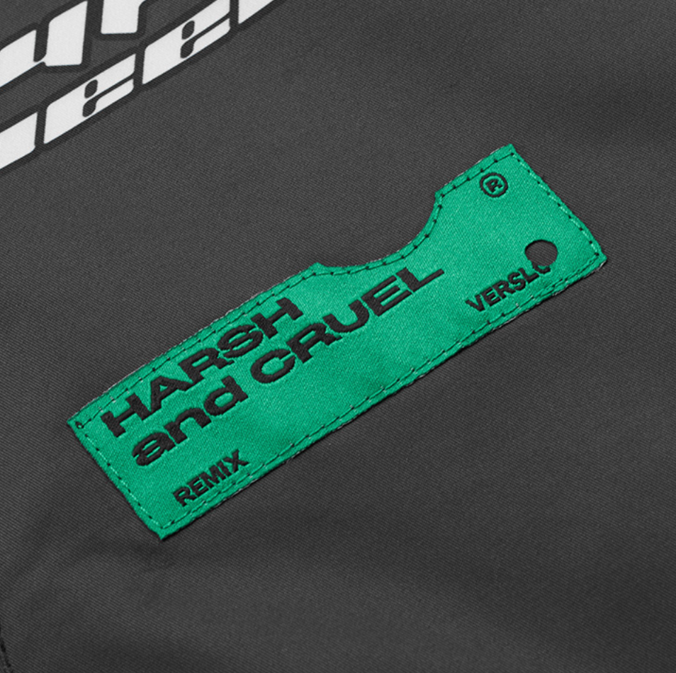 Harsh and Cruel Colorblock Logo Racing Coach Jacket