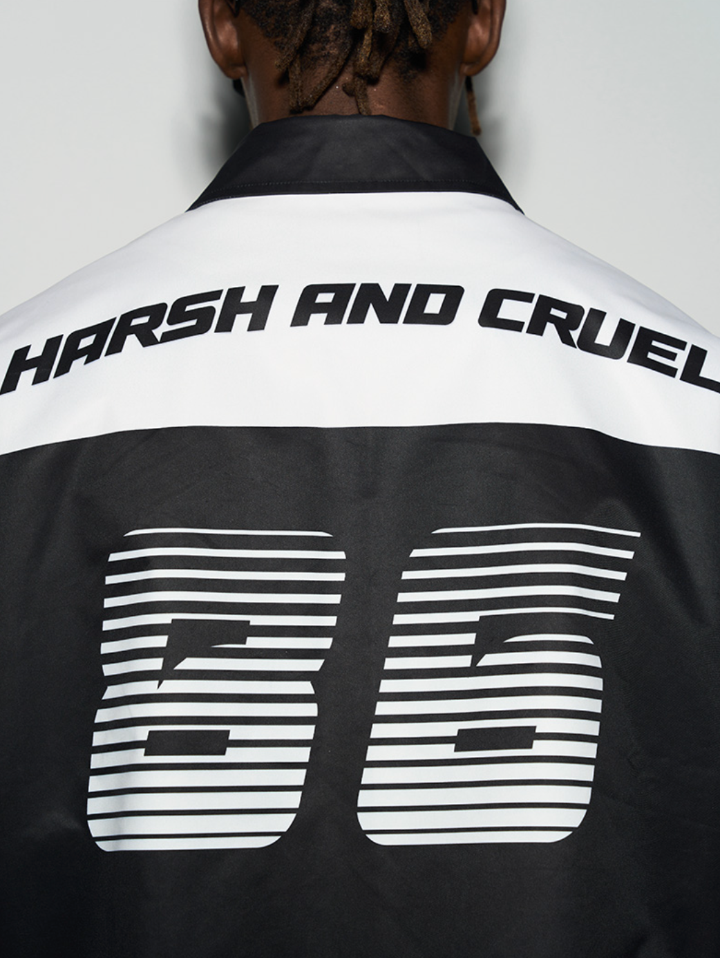 Harsh and Cruel Colorblock Logo Racing Coach Jacket