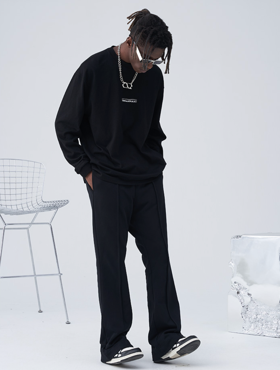 Harsh and Cruel Standing Cut Structured Line Sweatpants