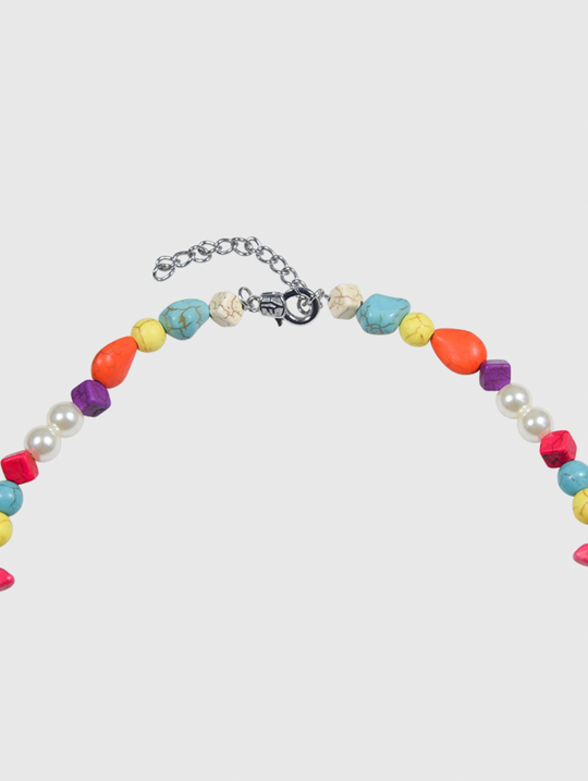 AWE Colorful Beaded Cross Necklace