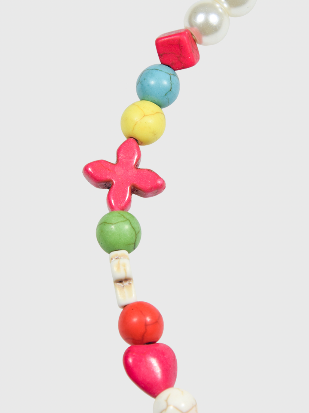 AWE Colorful Beaded Cross Necklace