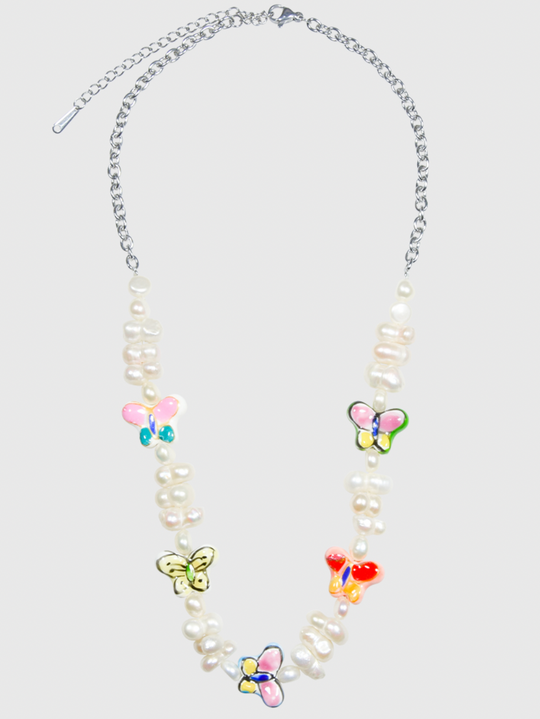 AWE Cloud Butterfly Pearl Necklace