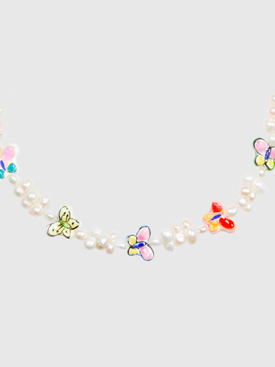 AWE Cloud Butterfly Pearl Necklace