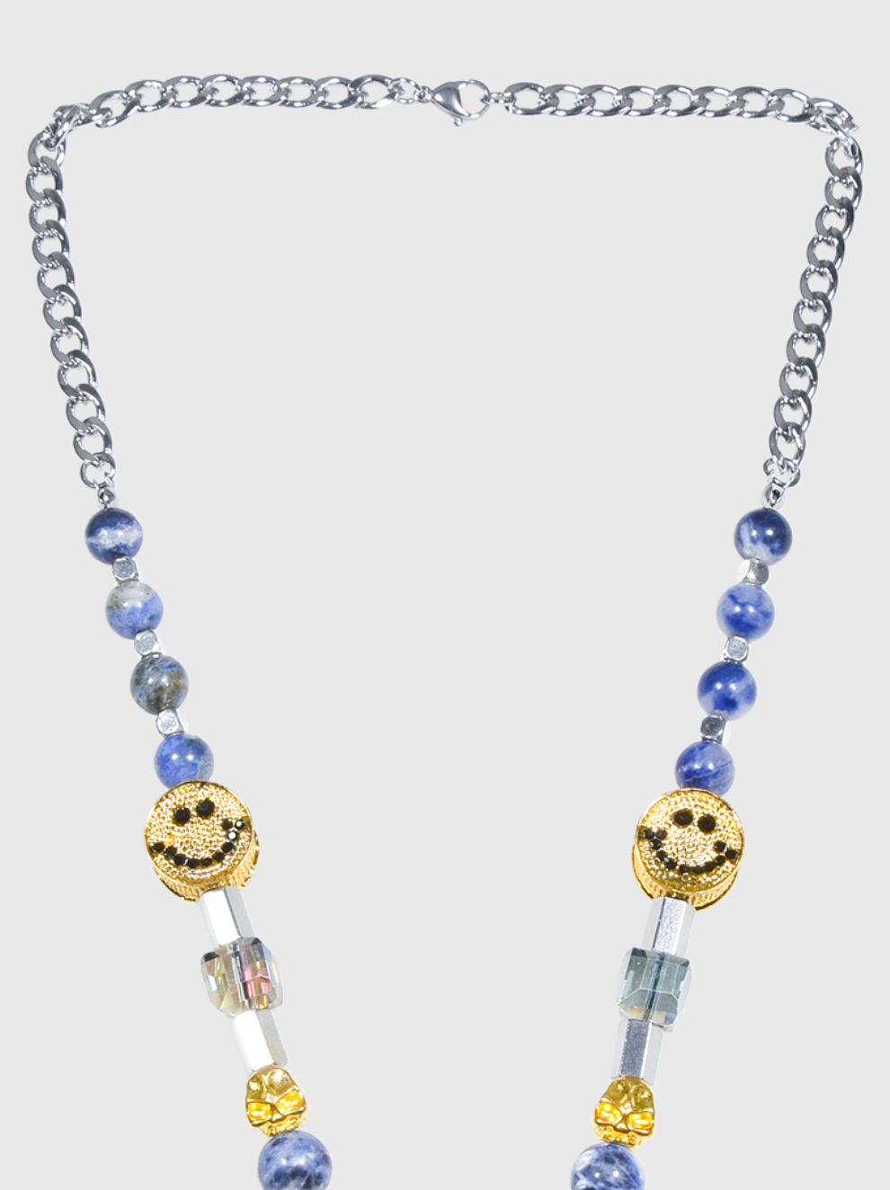 AWE Skull Smiley Daisy Necklace