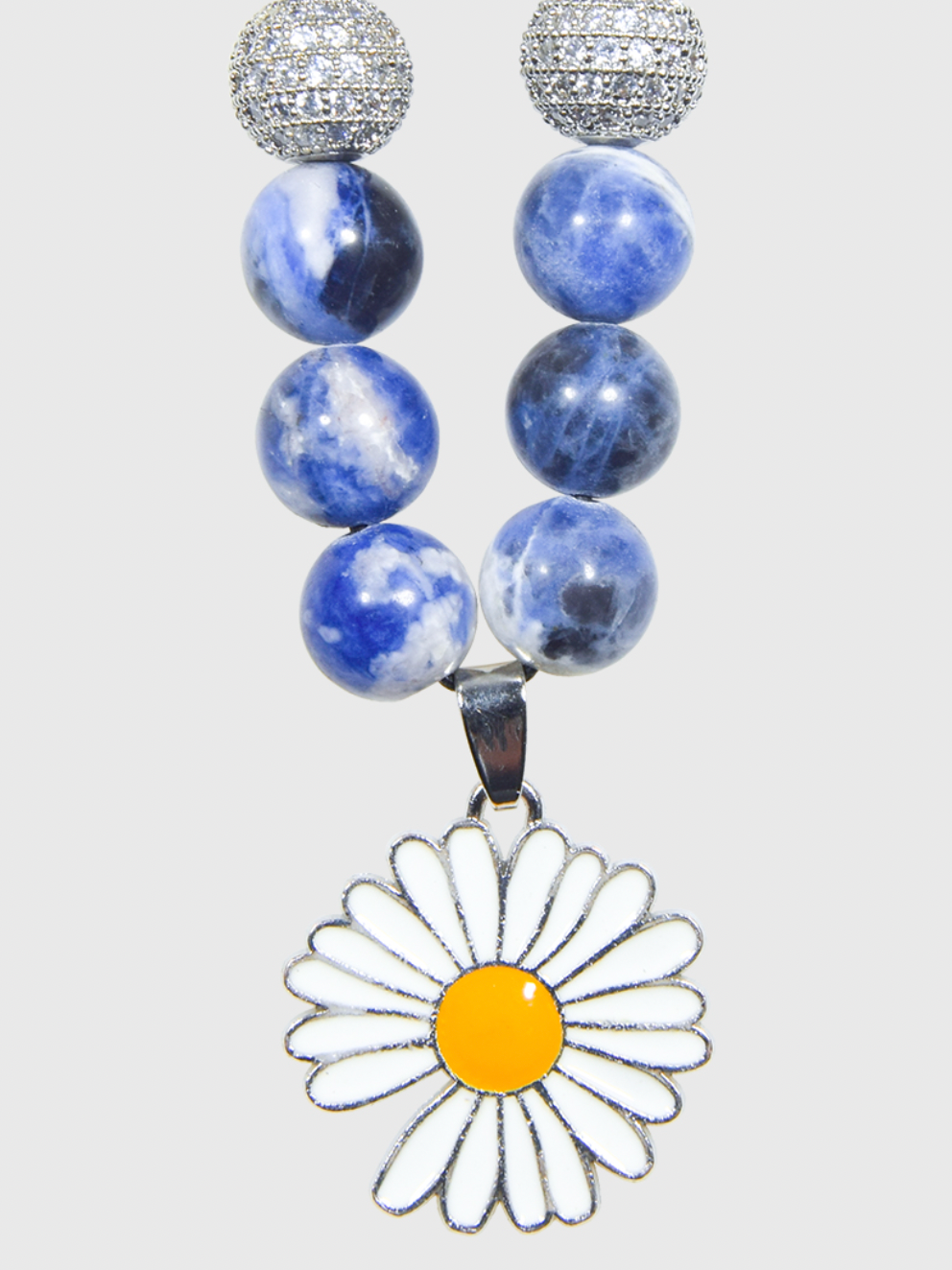 AWE Skull Smiley Daisy Necklace