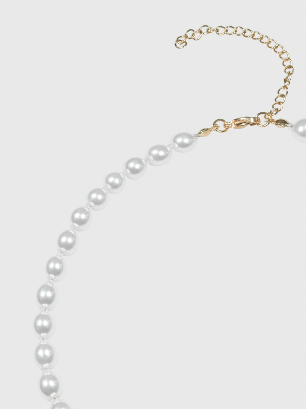 AWE Crystal Bow Pearl Necklace