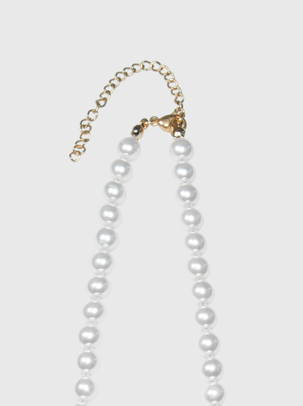 AWE Crystal Bow Pearl Necklace
