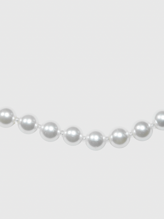 AWE Crystal Bow Pearl Necklace