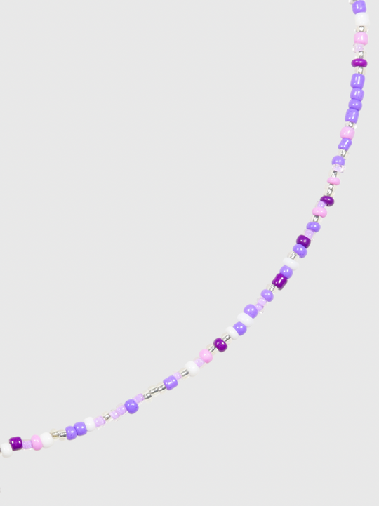 AWE Candy Color Beaded Flower Necklace