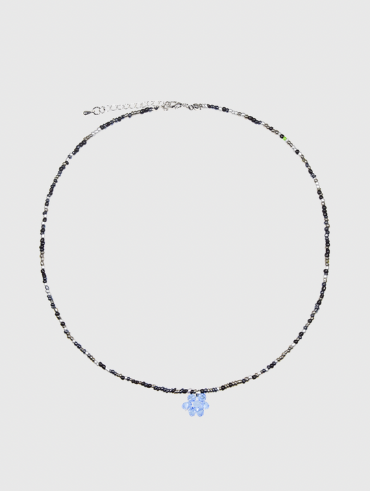 AWE Candy Color Beaded Flower Necklace