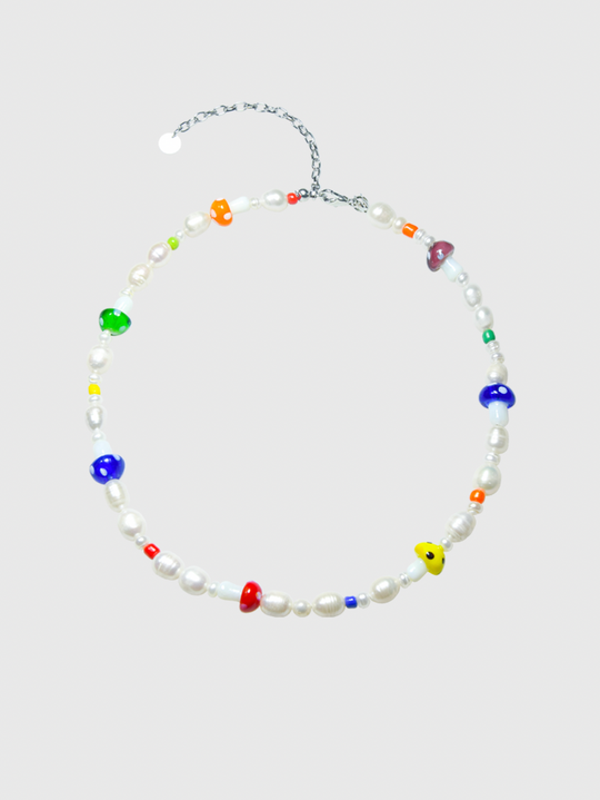 AWE Multicolor Mushroom Necklace