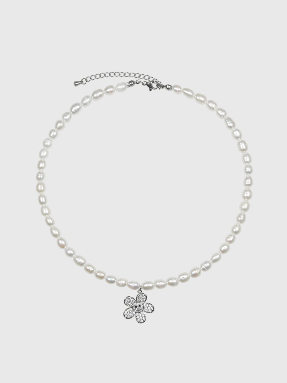 AWE Pearl Sunflower Smiley Necklace