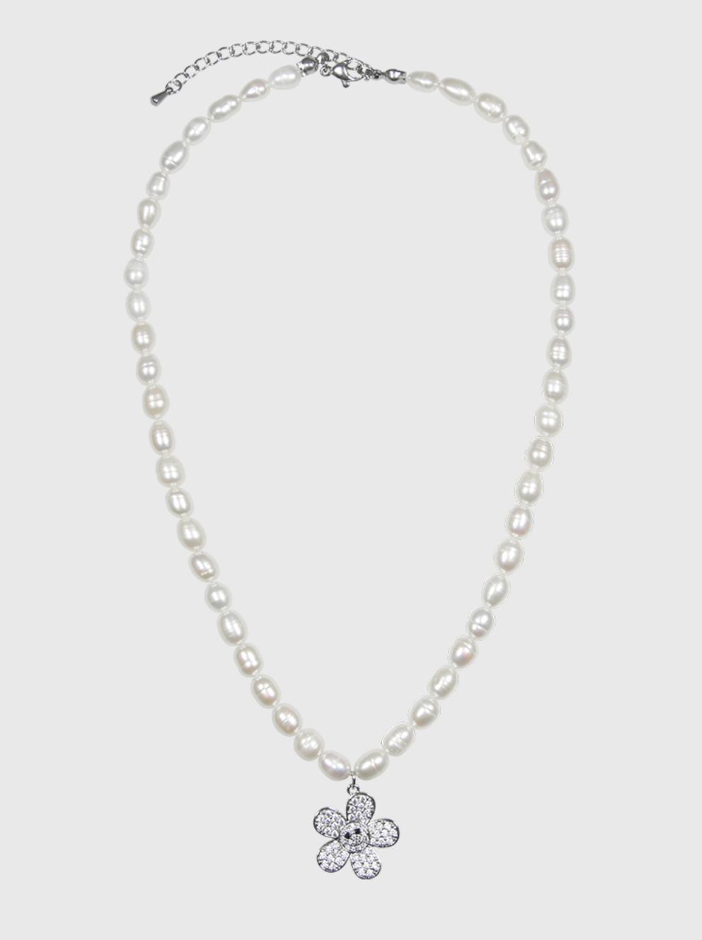 AWE Pearl Sunflower Smiley Necklace